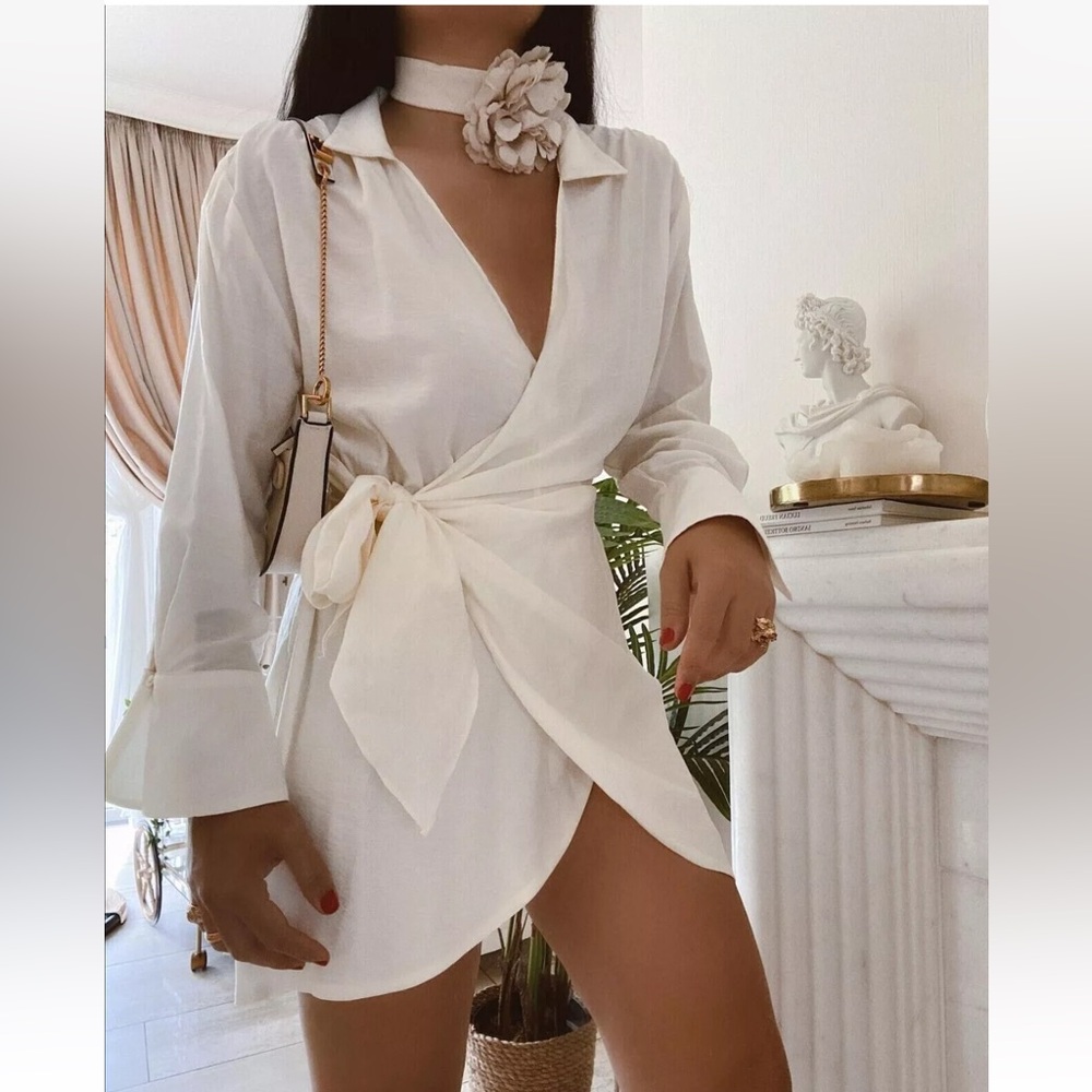 Zara ecru short dress